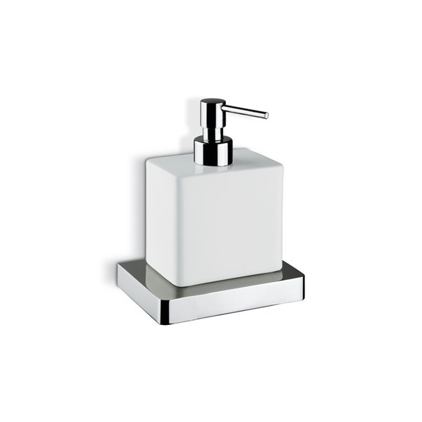Wall mounted soap dispenser.