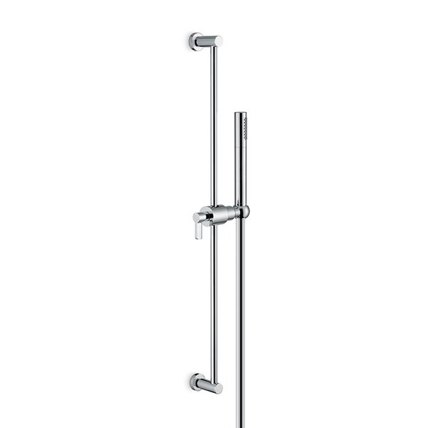 Complete shower set, with brass hand shower, LL. 150 cm flexible, without wall union.