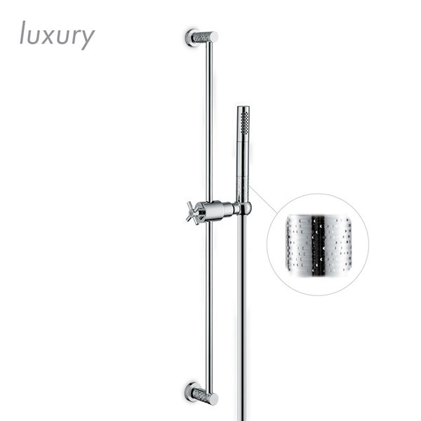 Complete shower set, with brass hand shower LL. 150 cm flexible, without wall union