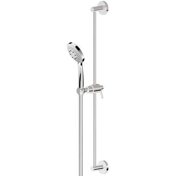 Complete shower set, with brass hand shower, LL. 150 cm flexible, without wall union