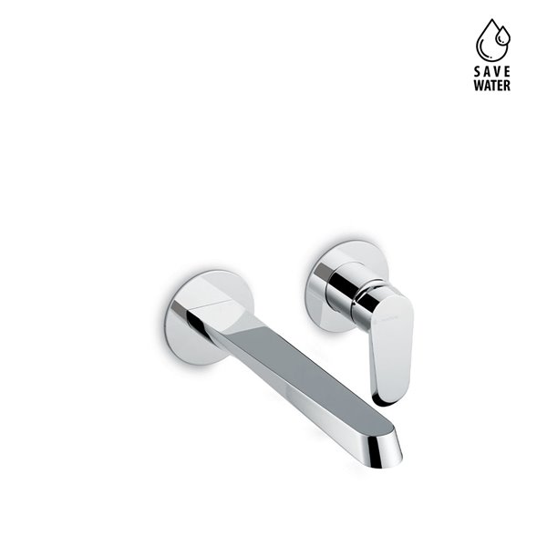 Nio 68930E single lever wall mixer group without pop -up waste set