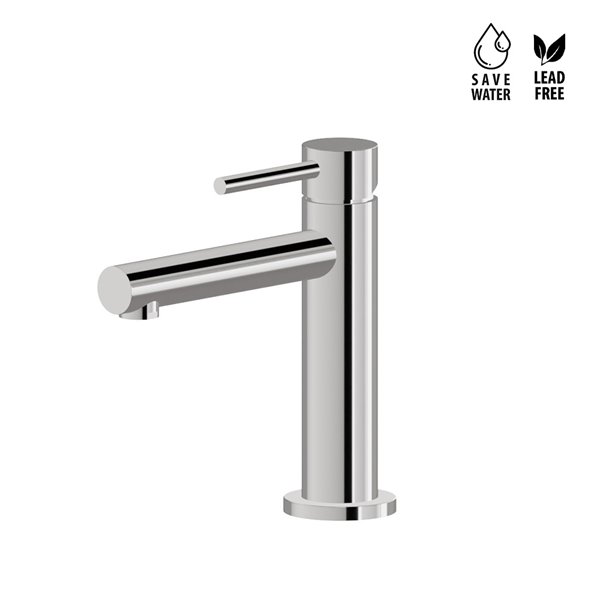 Single lever basin mixer without pop up waste set.