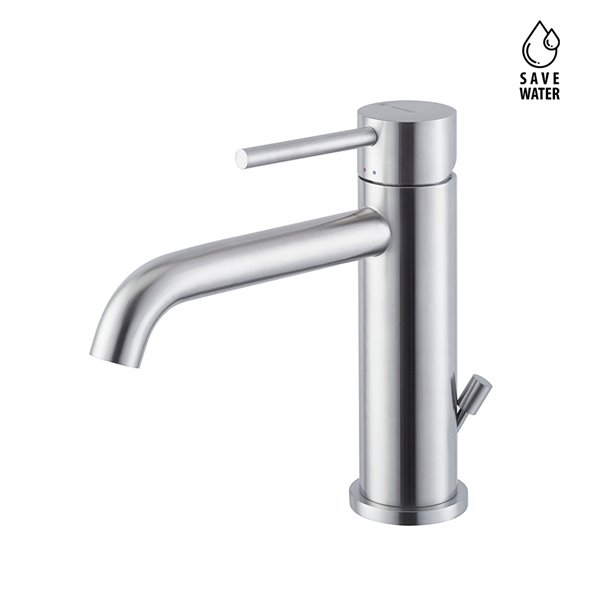 Single lever basin mixer with 1”1/4 pop up waste set