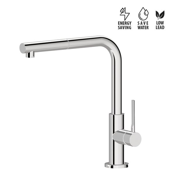 Maki 71825 sink mixer with swivel spout and pull-out hand shower