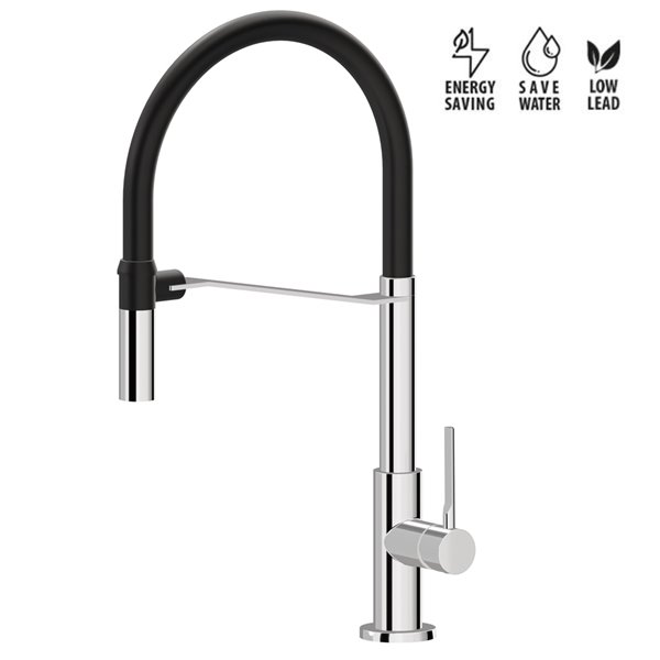Single-lever sink mixer with swivel and adjustable spout