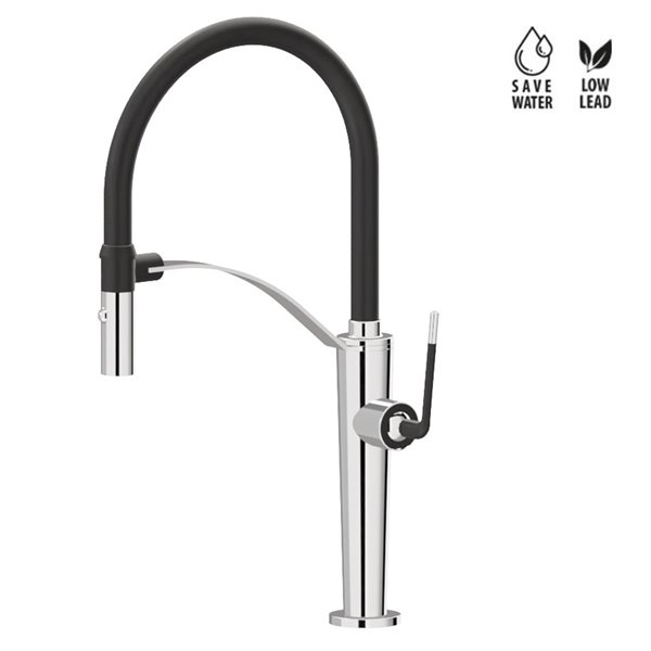 Single-lever sink mixer with swivel and adjustable spout