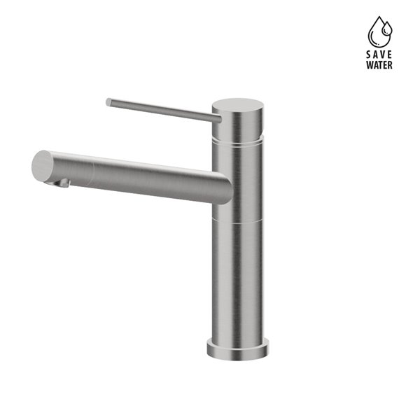Stainless steel single-lever sink mixer 