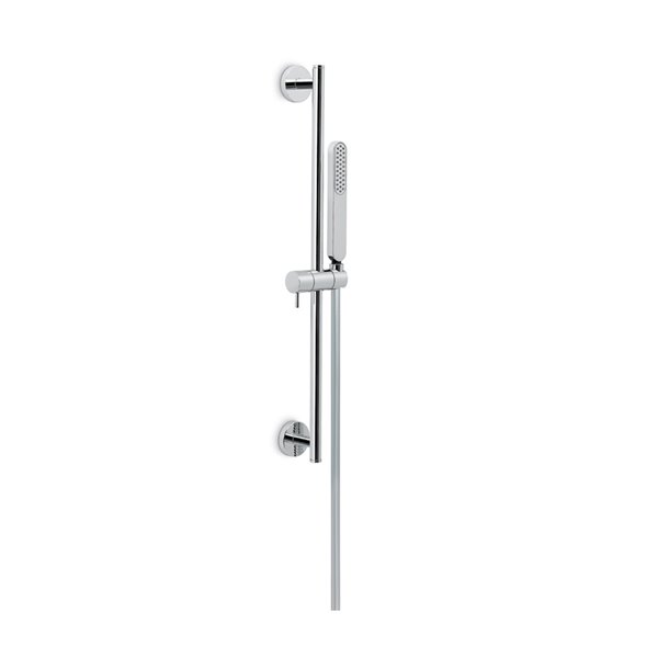 Complete shower set with ABS hand shower, LL 150 cm PVC flexible, without wall union.